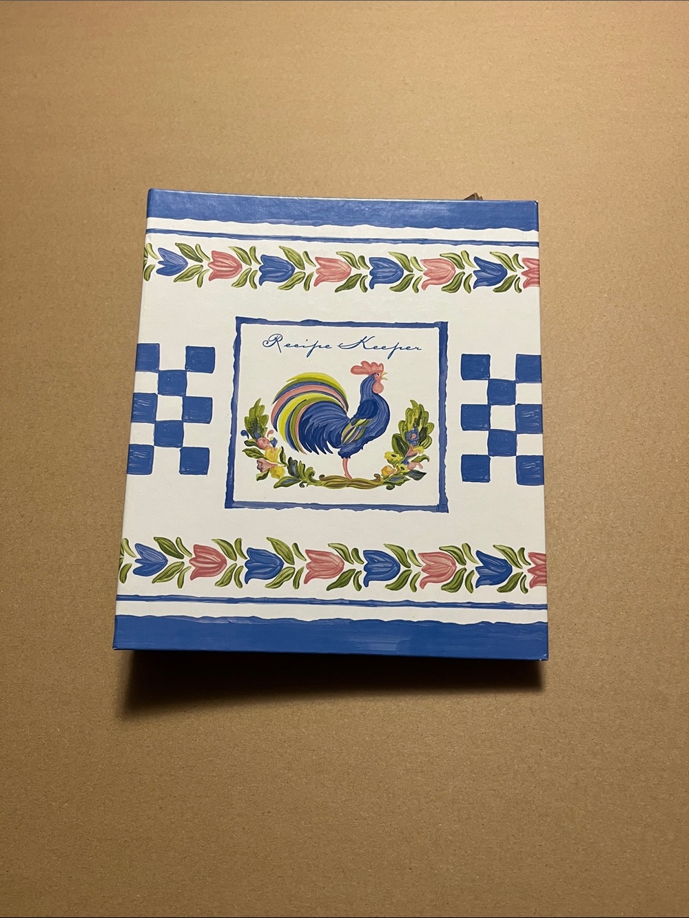 Vintage Susan Winget Rooster Recipe Keeper Binder Cookbook Organizer 1999